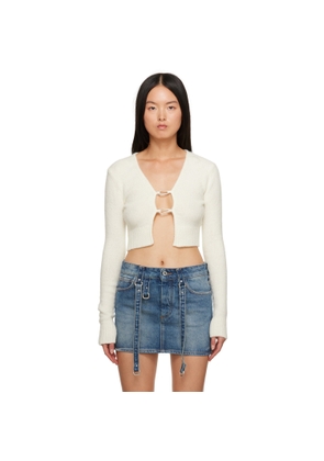 Heron Preston Off-White Lanyard Clasp Cardigan