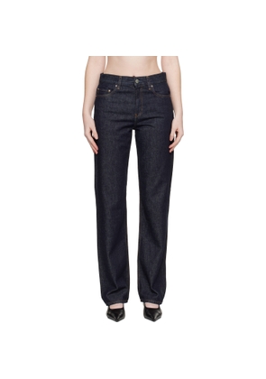 TOTEME Navy Low Straight Jeans