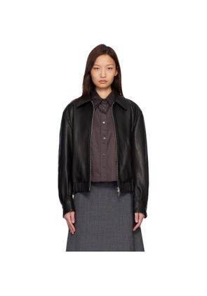 COOR Black Goatskin Blouson Jacket