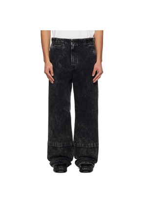 Lanvin Black Loose Fit Washed Jeans