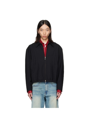 COOR Black Wool Blouson Jacket
