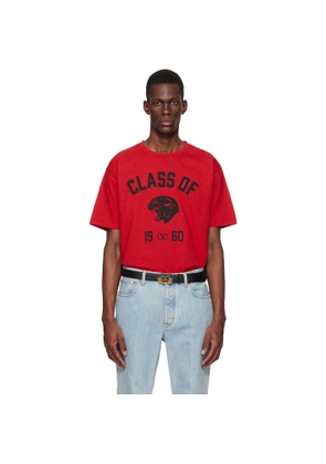 Valentino Black Cotton Panther 'Class of 1960' Print T-shirt