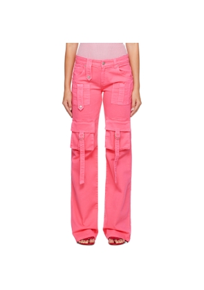 Blumarine Pink Cinch Strap Cargo Pants