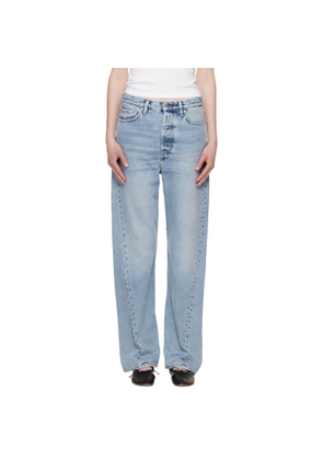 TOTEME Blue Twisted Seam Full Length Jeans