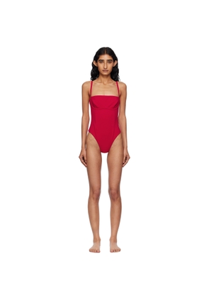 Haight Red Crepe Tamis Swimsuit
