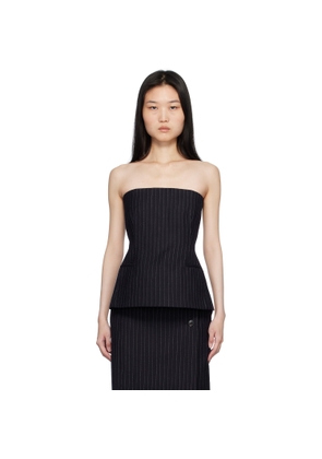 CO Navy Tailored Bustier Top