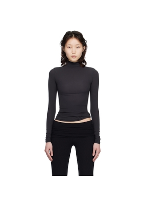 SKIMS Black Fits Everybody Turtleneck Top