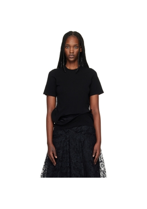 Junya Watanabe Black Twisted Detail T-shirt