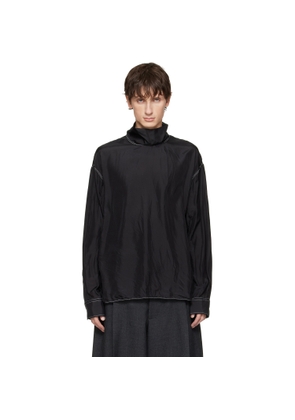 Lanvin Black Silk Turtleneck
