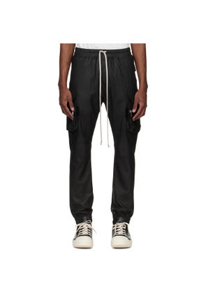 Rick Owens Black Temple Mastodon Leather Cargo Pants