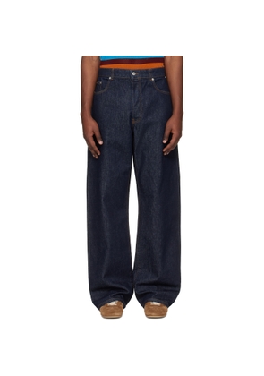 Dries Van Noten Blue Straight Leg Jeans