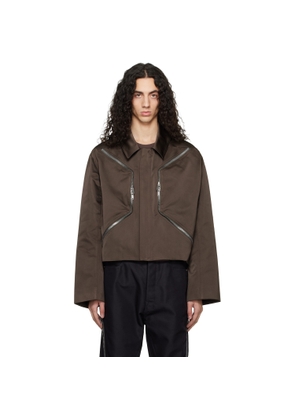 Rick Owens Gray Temple Heizer Mac Jacket