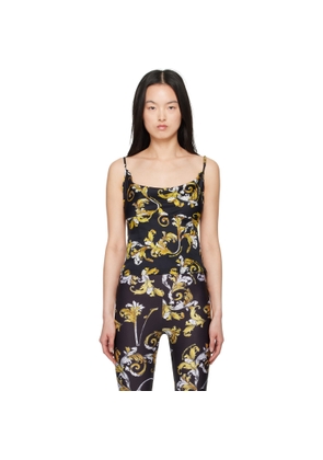 Versace Jeans Couture Balck & Yellow Outline Barocco Camisole