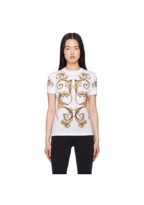 Versace Jeans Couture White Outline Barocco T-shirt
