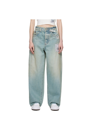 Maison MIHARA YASUHIRO Blue Amateur Sewn Like Wide Jeans