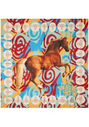 Vivienne Westwood Multicolor Horse Square Scarf