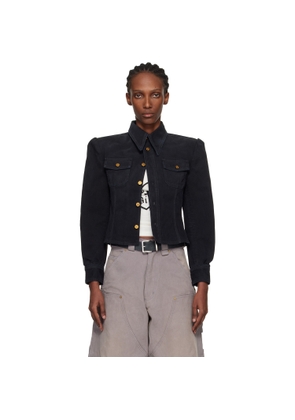 WILLY CHAVARRIA Black Denim Chavela L/S Shirt