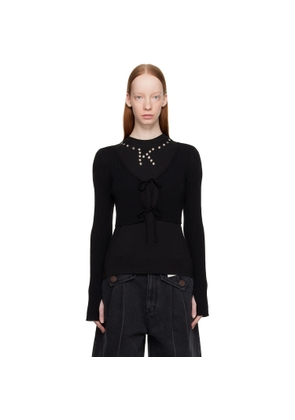 KIMHĒKIM Black Cropped Cardigan