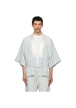 Kenzo Blue Kenzo Paris Oversized Kimono Shirt