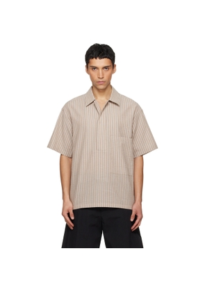 LE17SEPTEMBRE Beige Pullover Seersucker Shirt