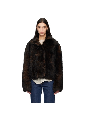 TOTEME Brown Silky Shearling Jacket