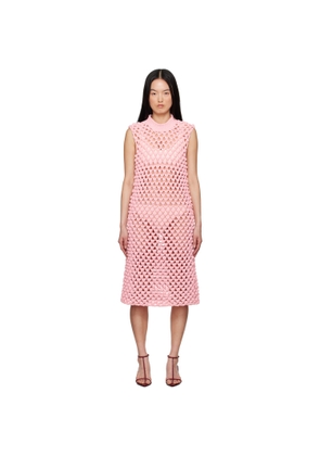 Jil Sander Pink Sleeveless Crewneck Midi Dress