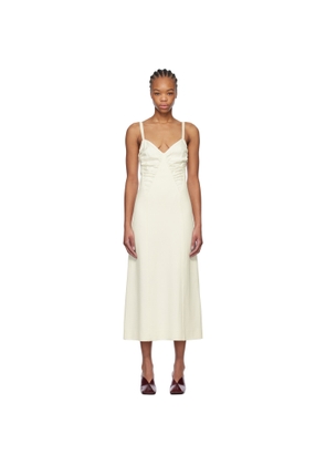 Jil Sander Off-White Sleeveless Midi Dress