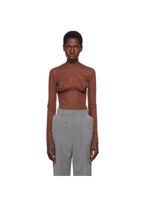 Pushbutton Brown Dummy Shaped Mesh Top