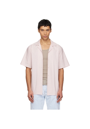 Lanvin Pink Striped Bowling Shirt