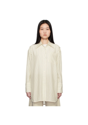 CO Off-White Striped Button Down Shirt