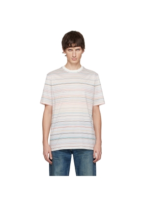 Paul Smith White Signature Stripe T-shirt