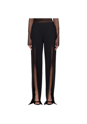 Nensi Dojaka Black Luna Tailored Slit Trousers