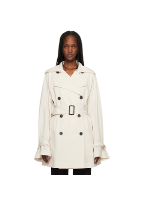 TOTEME Off-White Washed Cotton Trench Coat