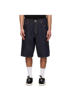 Kenzo Navy Kenzo Paris Cargo Monkey Fit Denim Shorts