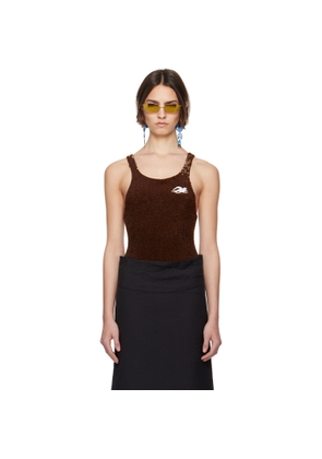 Tory Burch SSENSE Exclusive Brown Embellished Bodysuit
