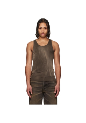 ALEXANDER DIGENOVA Brown Faded Tank Top