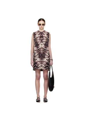 Tory Burch Black & Red Jacquard Midi Dress