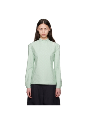 Marni Green Confetti Cotton Jacquard Shirt