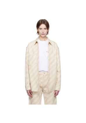 Marni Beige Boxy Denim Shirt