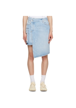 Off-White Blue Toybox Painted Denim Miniskirt