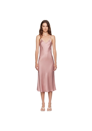 Silk Laundry Pink 90s Slip Midi Dress
