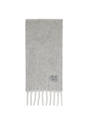 Ruslan Baginskiy Gray Fringed Alpaca-Blend Mid Scarf