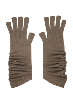 HOMME PLISSÉ ISSEY MIYAKE Taupe Cashmere Winter Gear Gloves