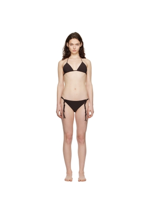 Jil Sander Brown Triangle Bikini Top