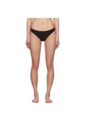 Jil Sander Brown Embroidered Logo Bikini Bottom
