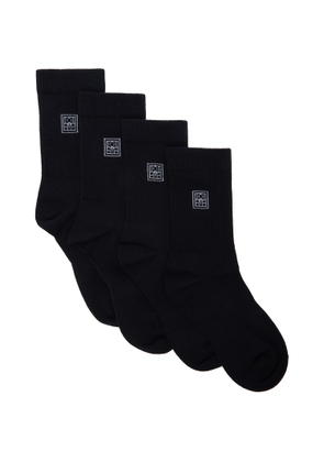 TOTEME Two-Pack Black Monogram Socks