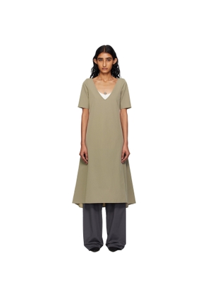 BAMBOU ROGER KWONG Gray Nylon Spandex Midi Dress