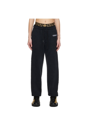 Versace Underwear Black Distressed Lounge Pants
