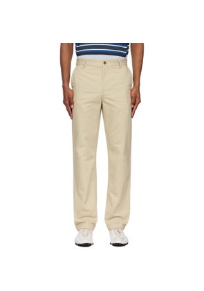 Maison Kitsuné Beige Casual Chino Trousers