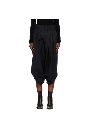 Comme des Garçons Black Polyester Wool Gabardine Trousers